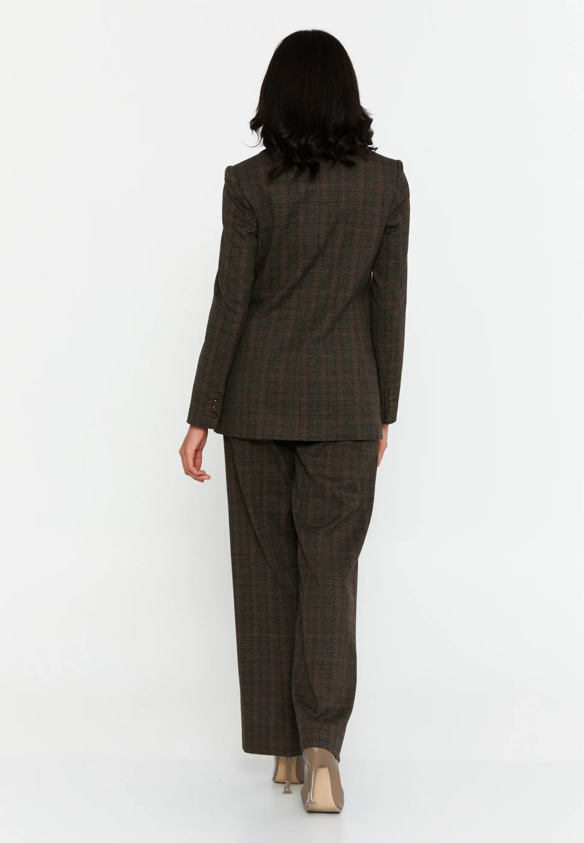 Amora Plaid Double-Breasted Blazer - Image 4