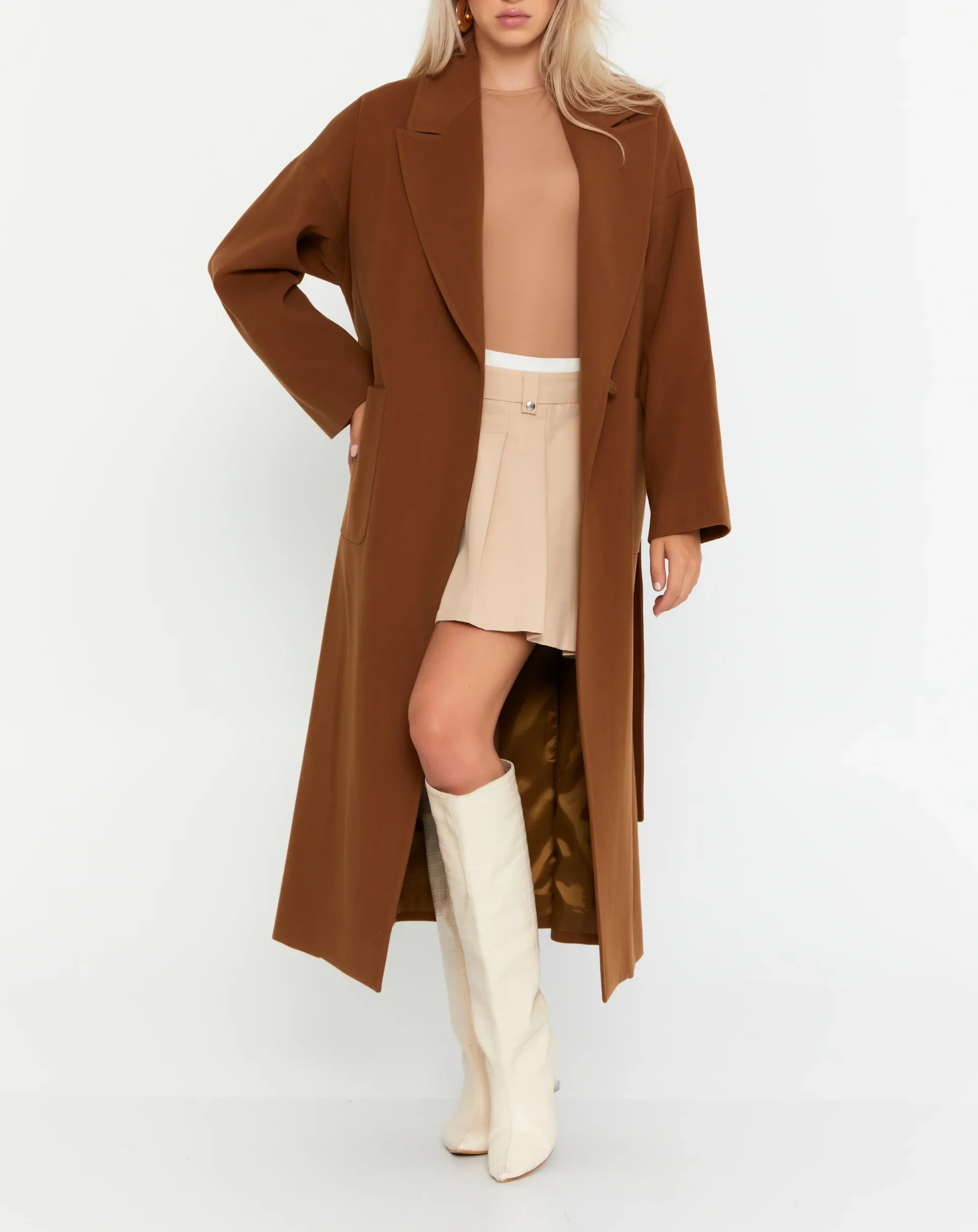 Camel Wool Coat - Image 4