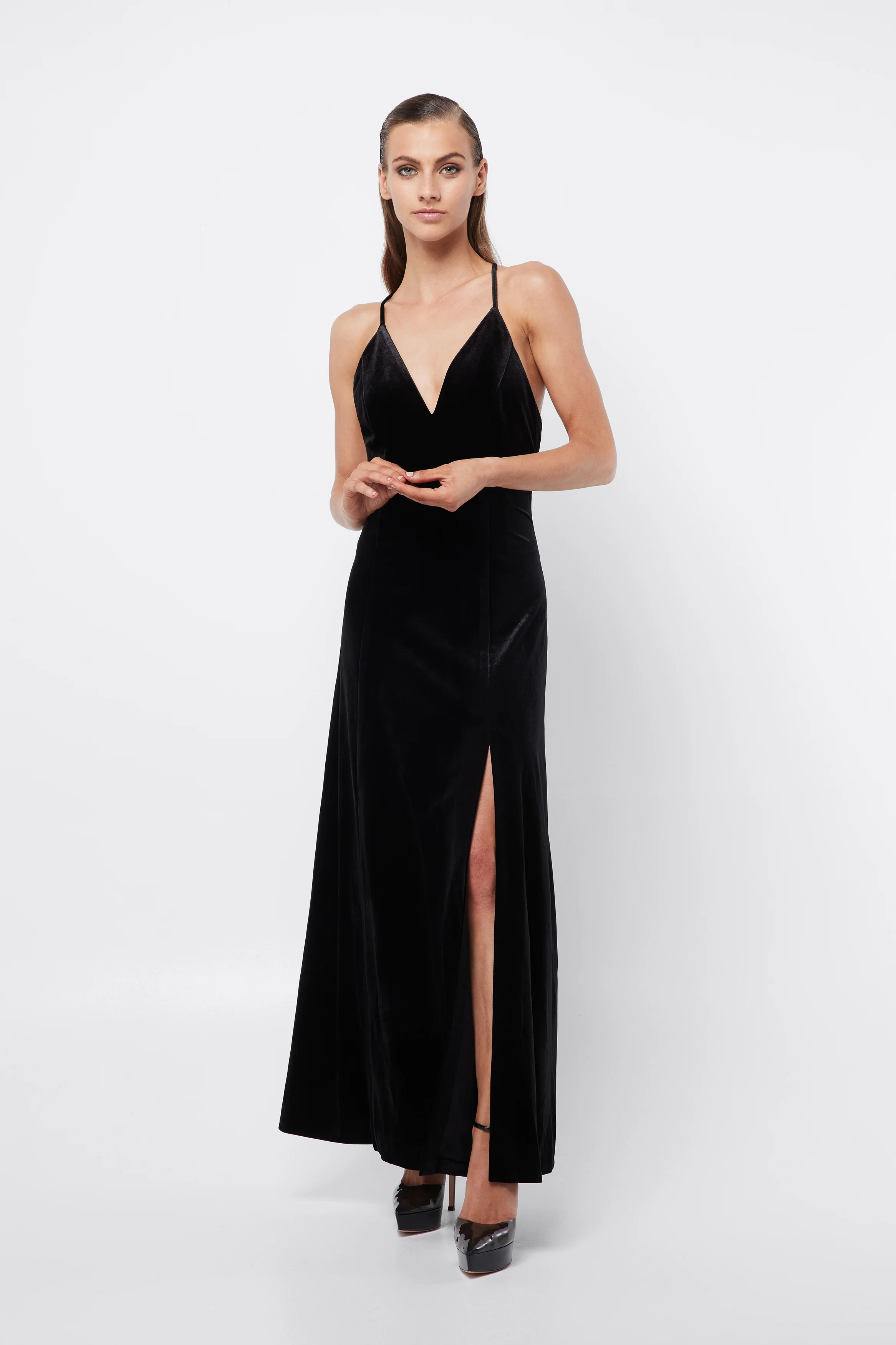 Eulalie Maxi Velvet Dress - Image 3