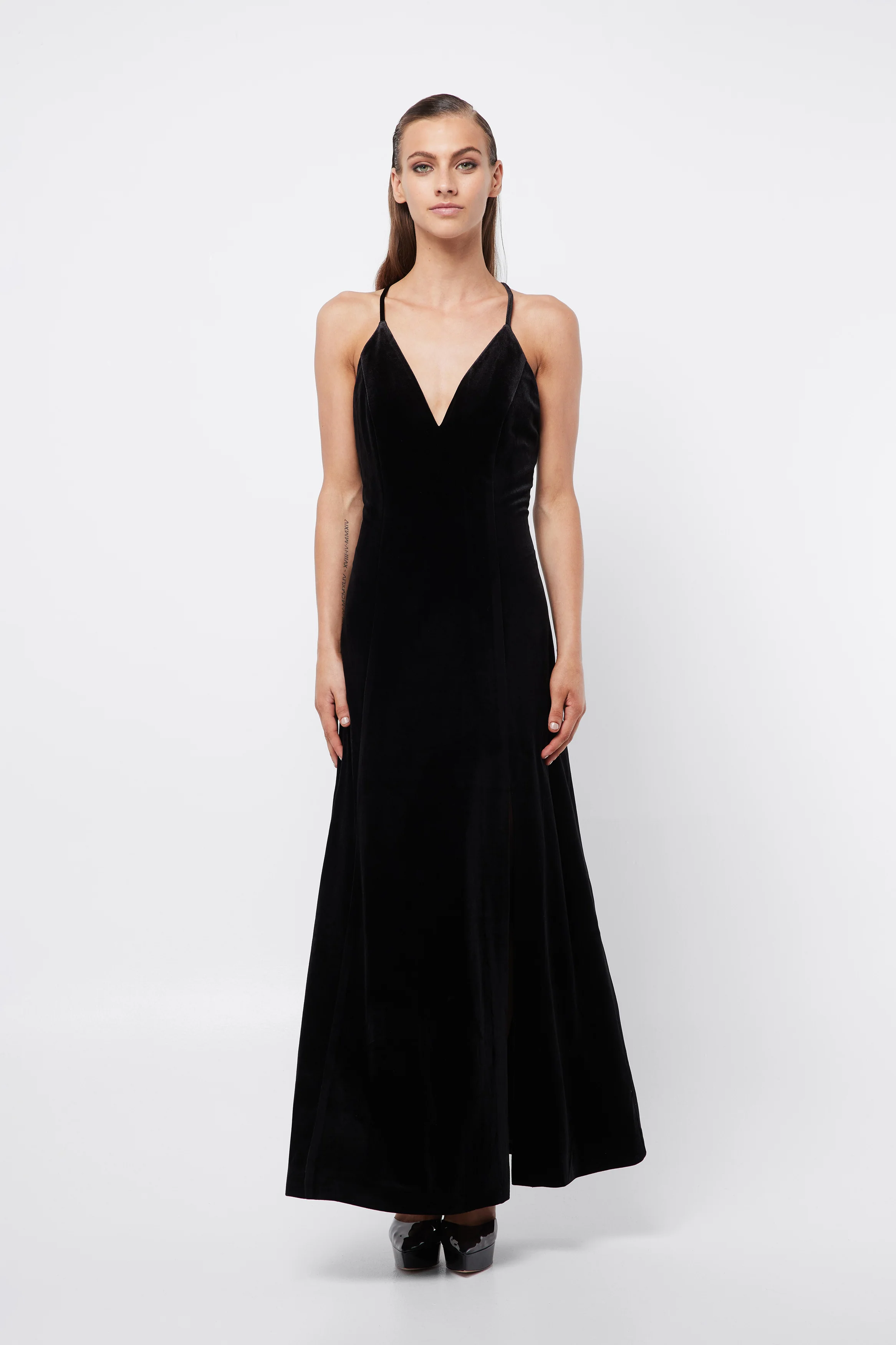 Eulalie Maxi Velvet Dress - Image 6