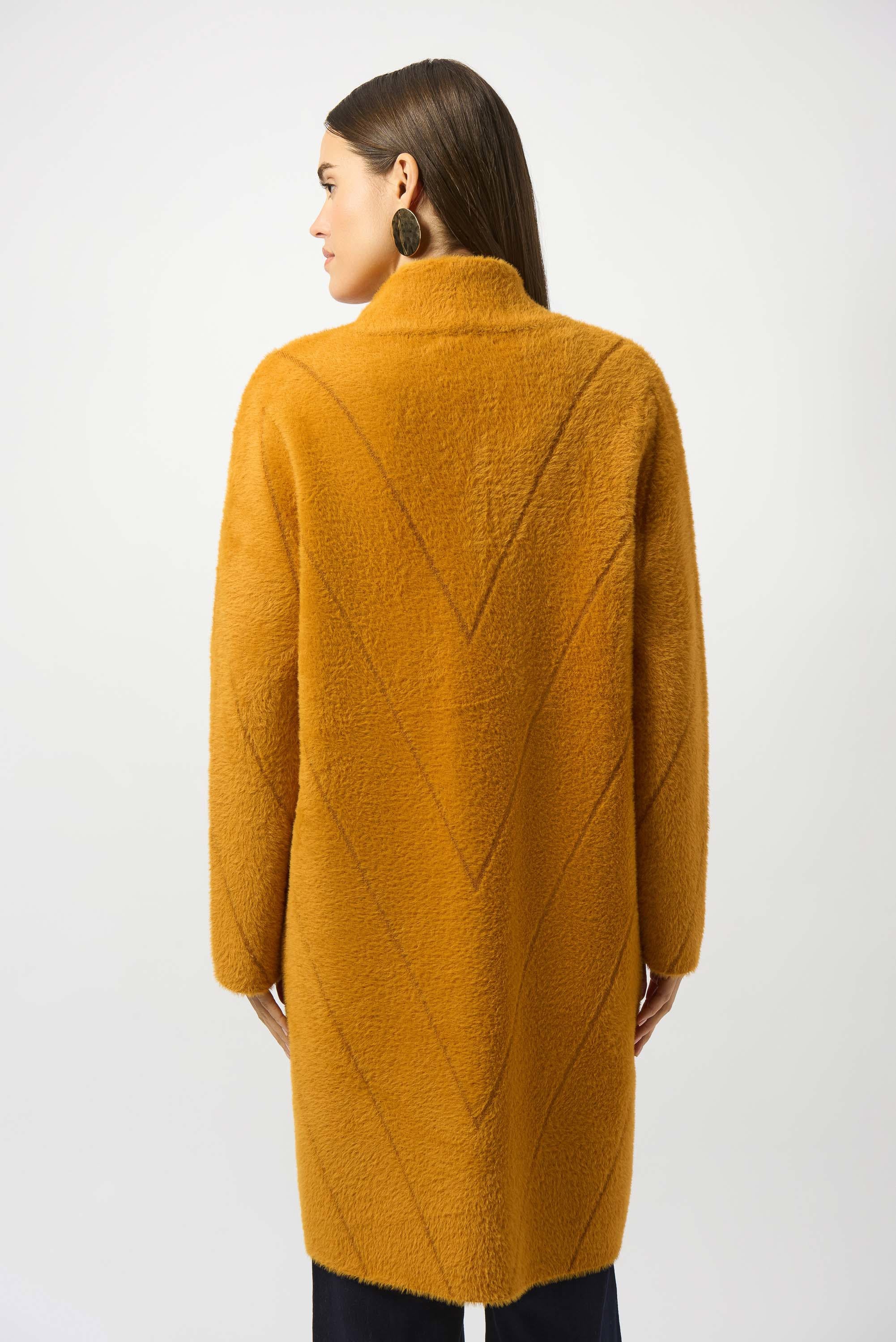 Feather Yarn Sweater Knit Coat - Image 3