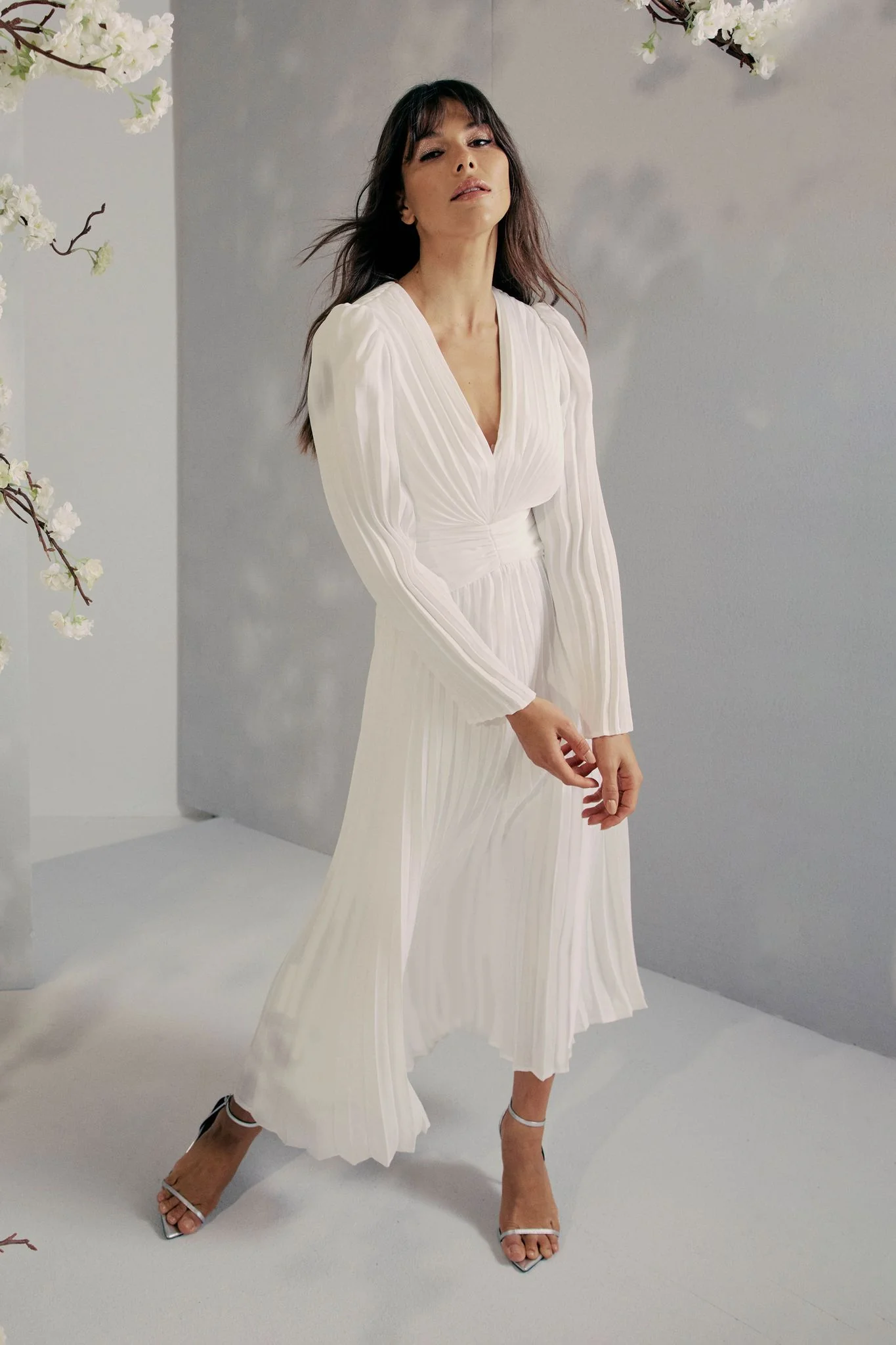 Florin Midi Dress - White - Image 3
