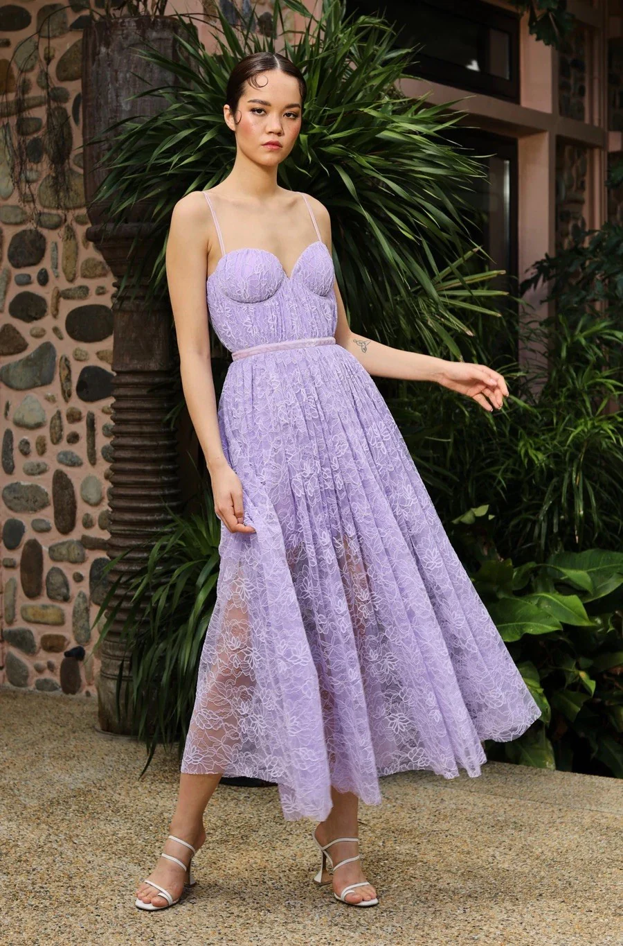 Lavender Lace Dress - Image 4