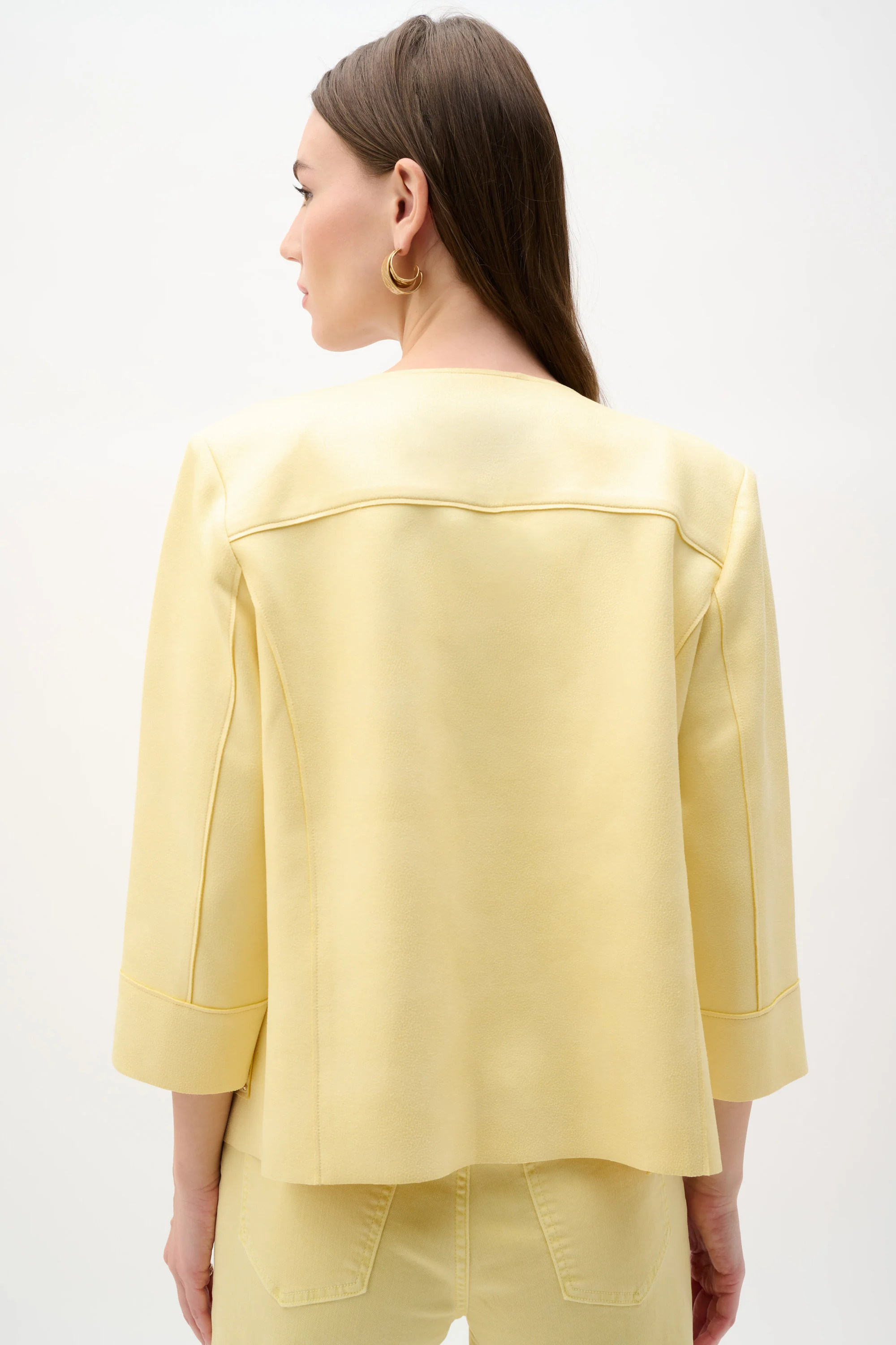 Suede Boxy Jacket With Stud Details - Image 3