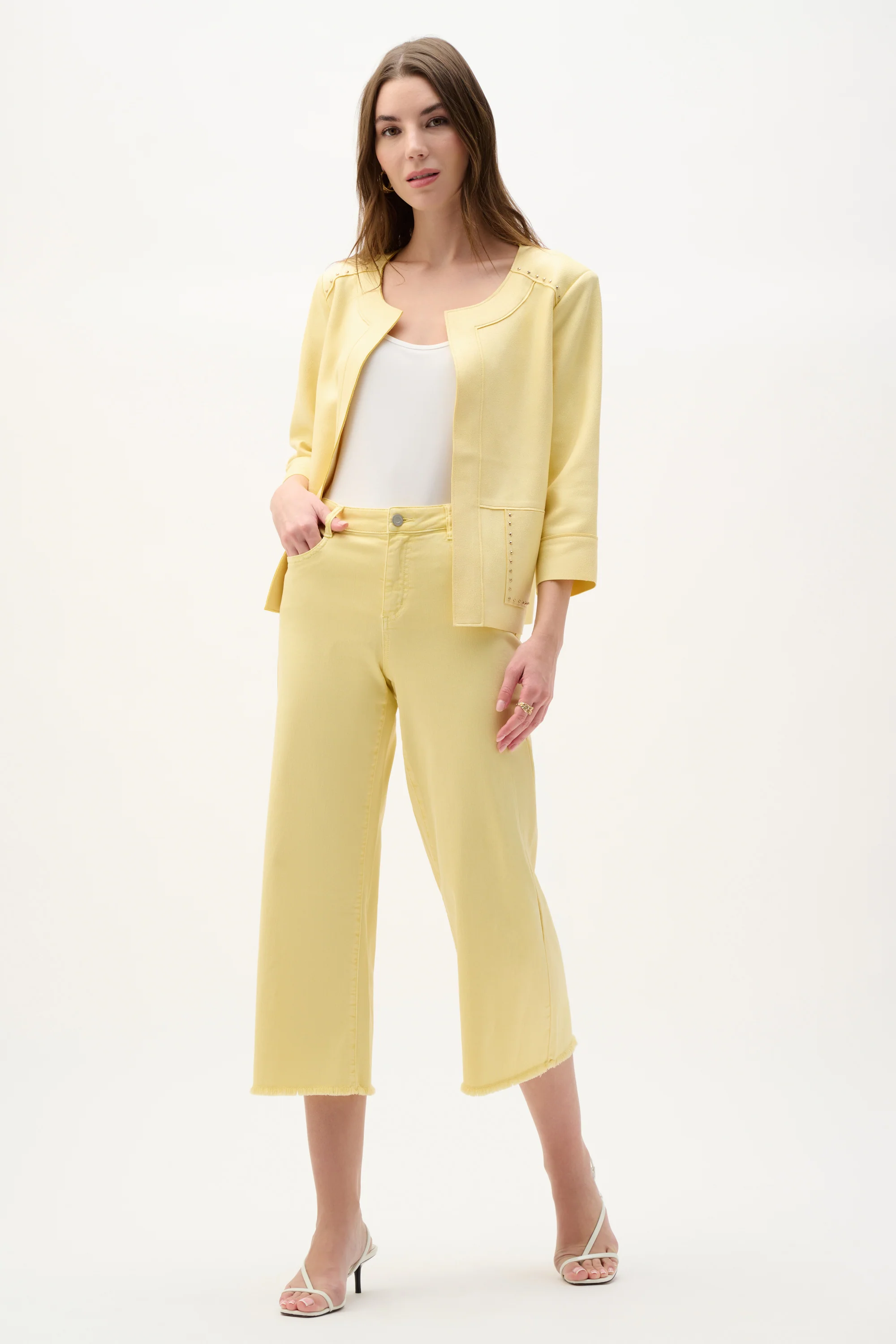 Suede Boxy Jacket With Stud Details - Image 4